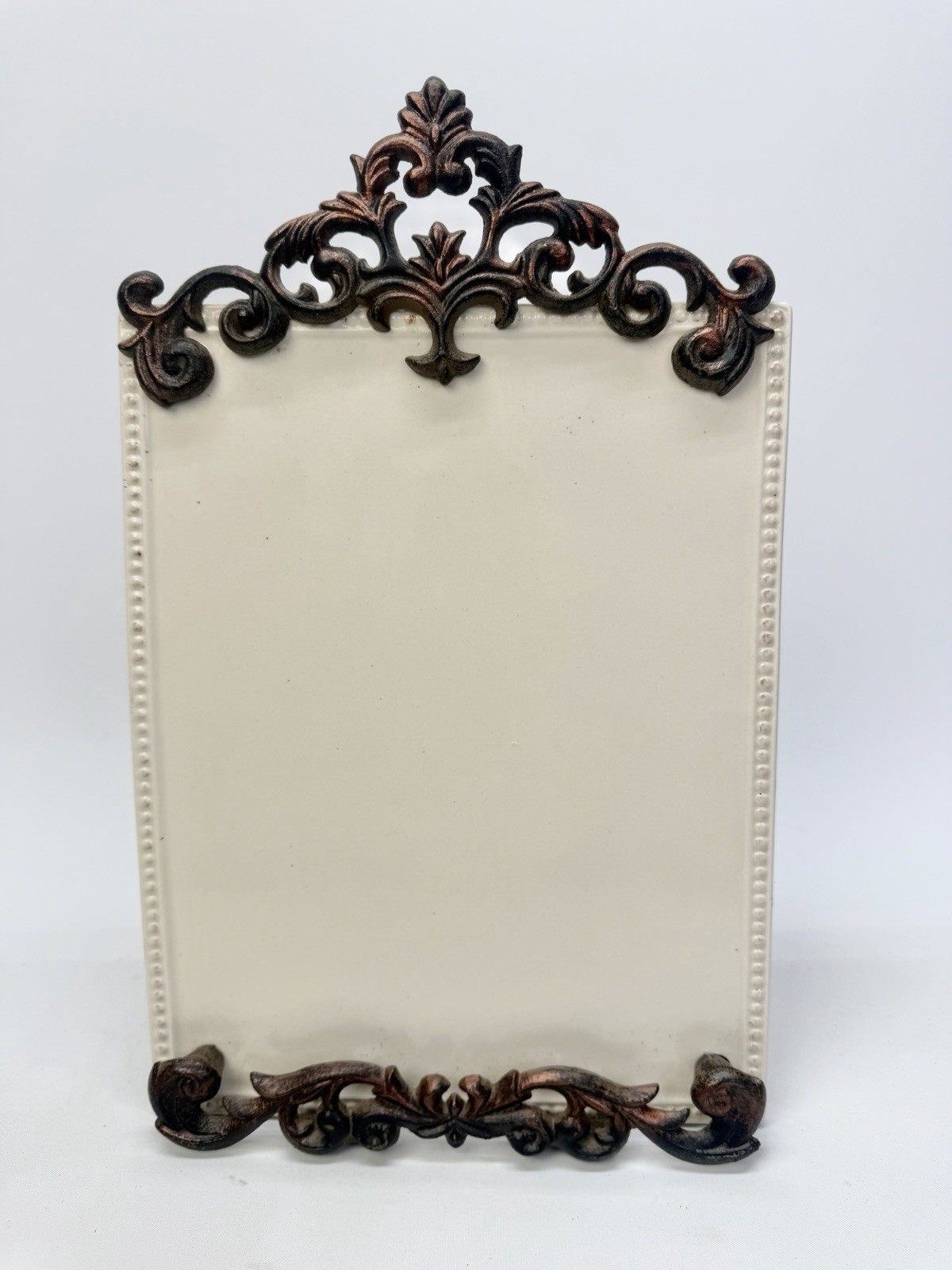 Message Board GG Collection Gracious Goods Acanthus Stoneware Cream Memo Tuscan