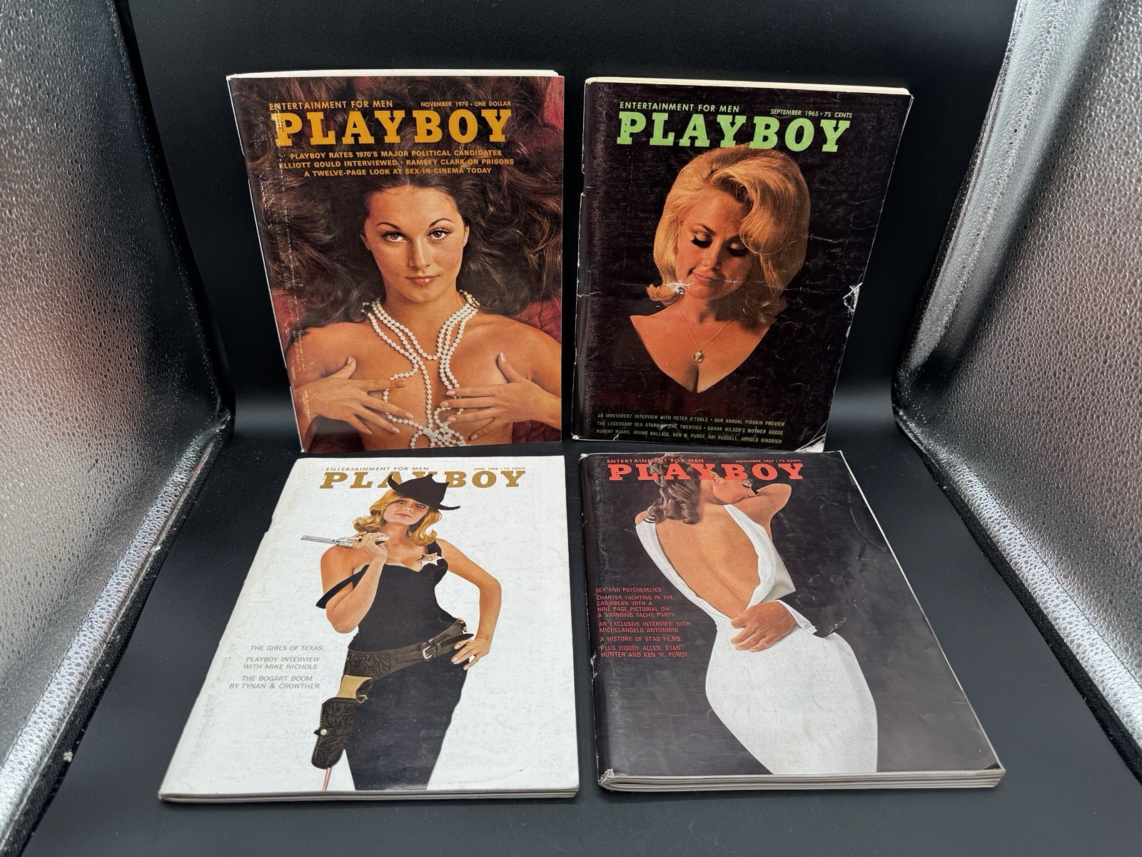 Group 1960’s-70’s Playboy Magazines Average Condition All W/ Centerfolds Intact
