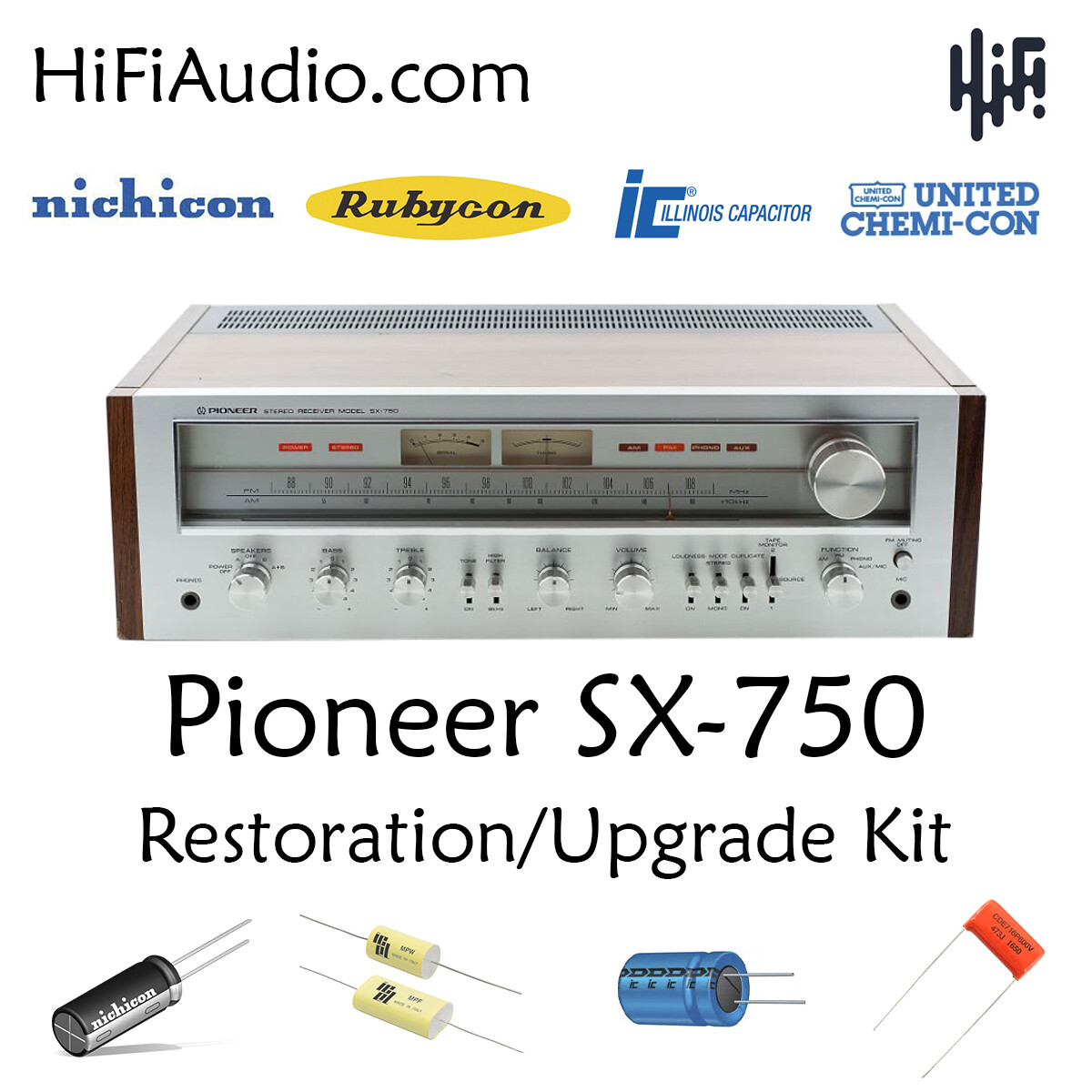 Pioneer SX-750 restoration recap upgrade kit repair filter capacitor SX5560