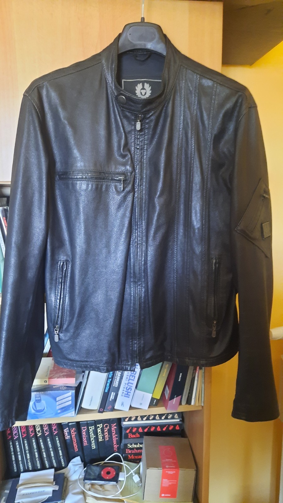 Belstaff Racing Jacket XMen Black Leather Motorcycle Film Jacket XL Cyclops