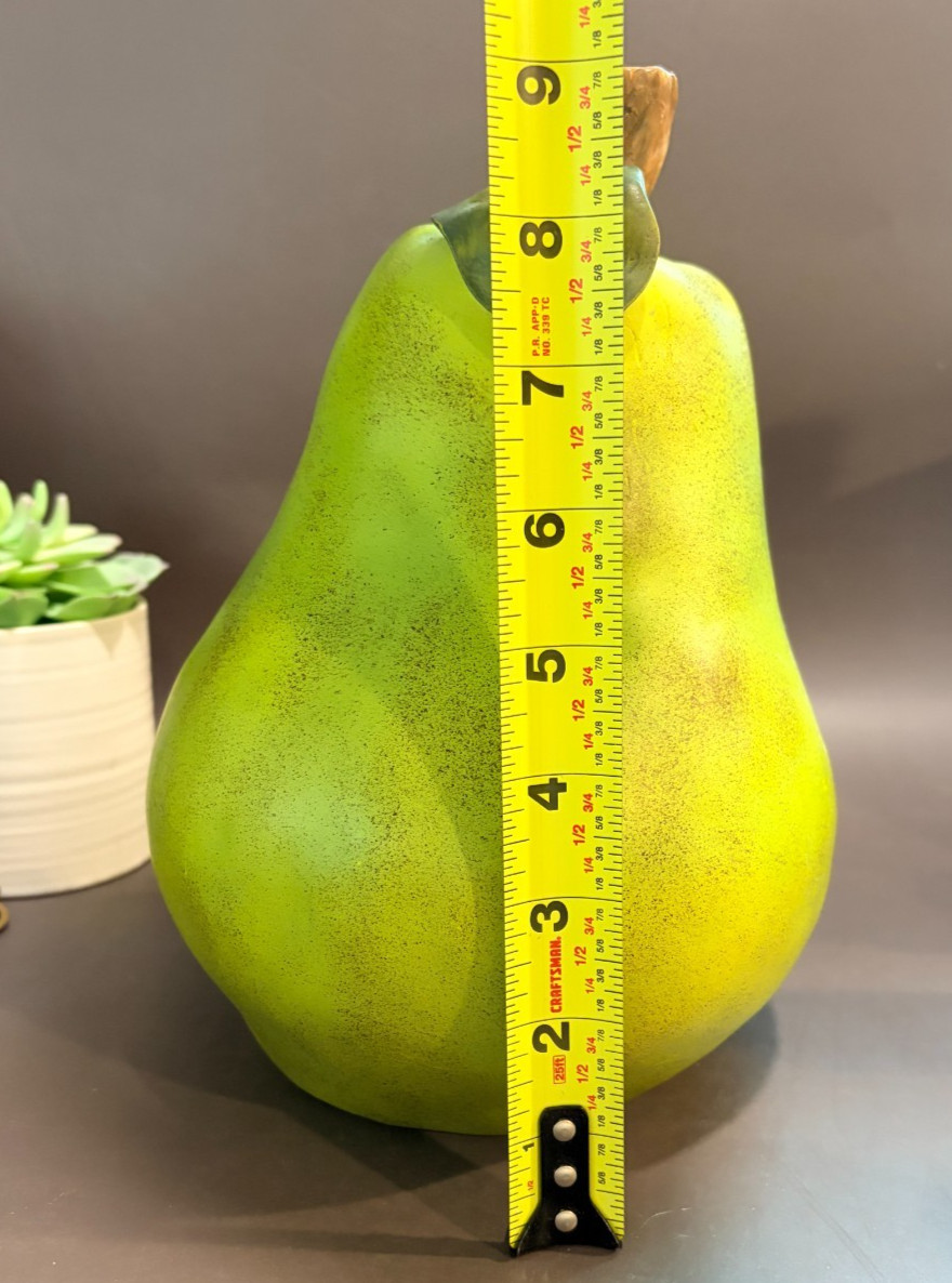 Large Decorative Resin Pear Sculpture 9\ Large Decorative Resin Pear Sculpture 9\