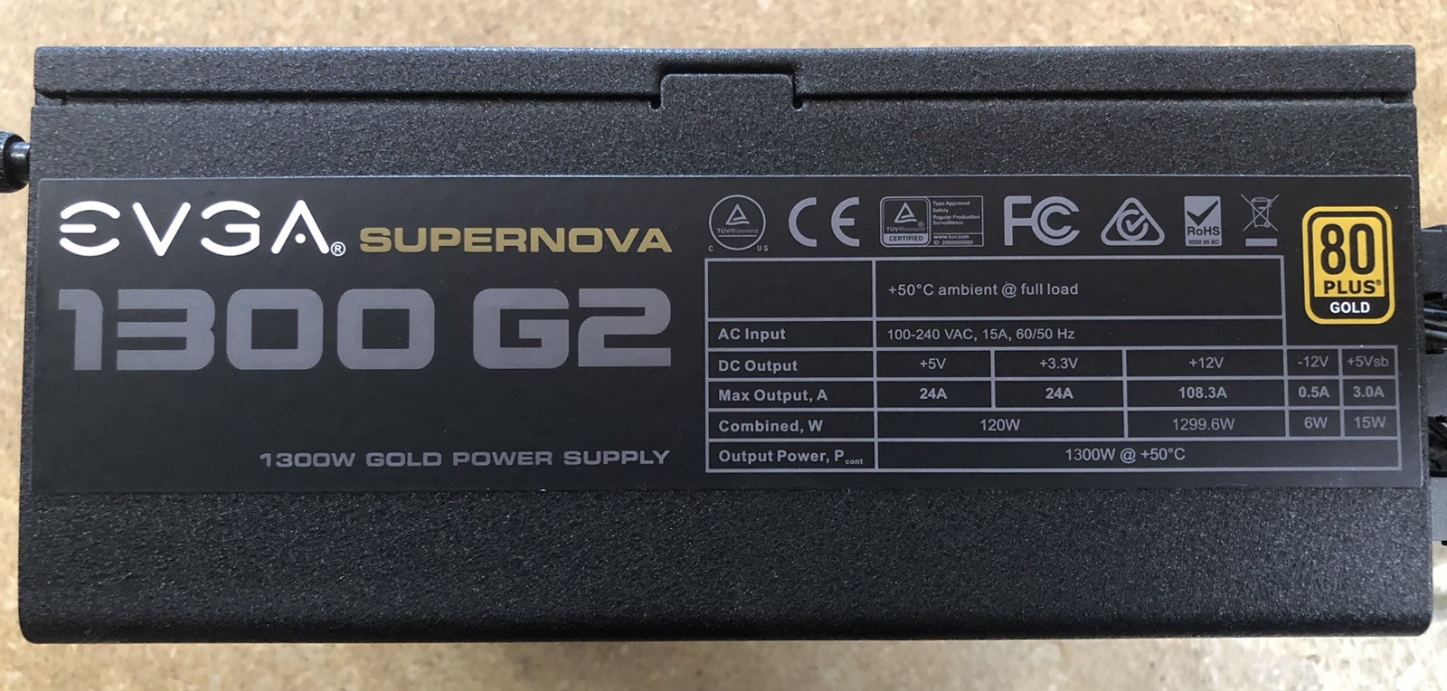 EVGA Supernova G2 1300 Watt 80+ Gold Power Supply Fully Modular