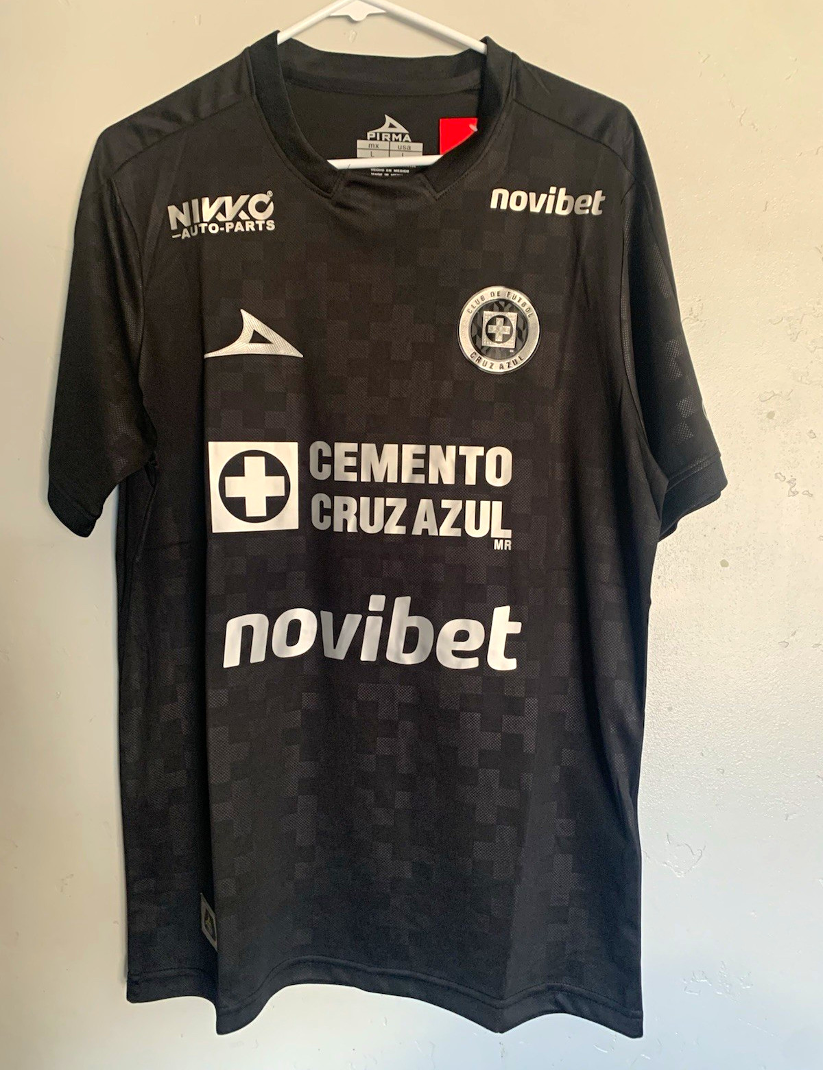 Pirma Authentic Cruz Azul Men's Short Sleeve Soccer Jersey Regular Black Pirma Authentic Cruz Azul Men's Short Sleeve Soccer Jersey Regular Black