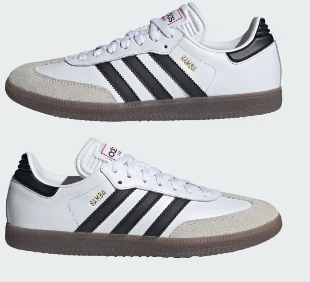 adidas Samba Men’s Size 9.5 Indoor Soccer Shoes White Black Women’s 10.5 IH6001