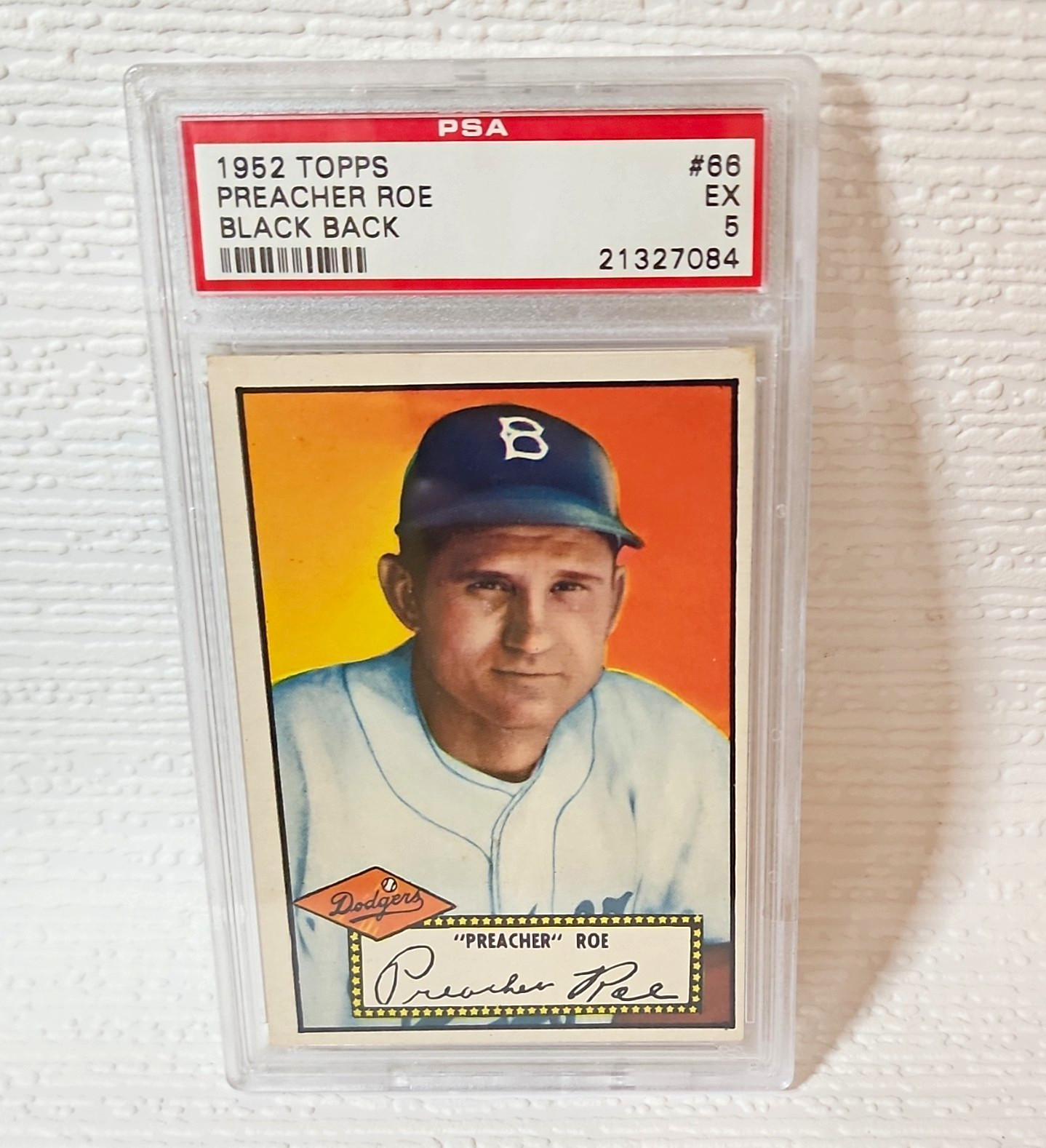 1952 Topps Preacher Roe #66 BLACK BACK PSA 5 EX Brooklyn Dodgers Vintage RC 1952 Topps Preacher Roe #66 BLACK BACK PSA 5 EX Brooklyn Dodgers Vintage RC