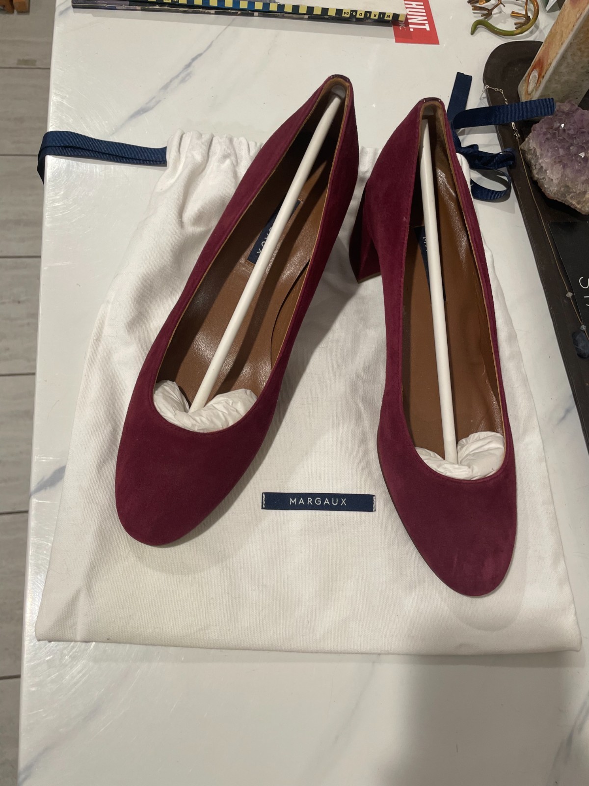 Margaux The Heel in Red Suede, Size 10/41M perfect condition Margaux The Heel in Red Suede, Size 10/41M perfect condition