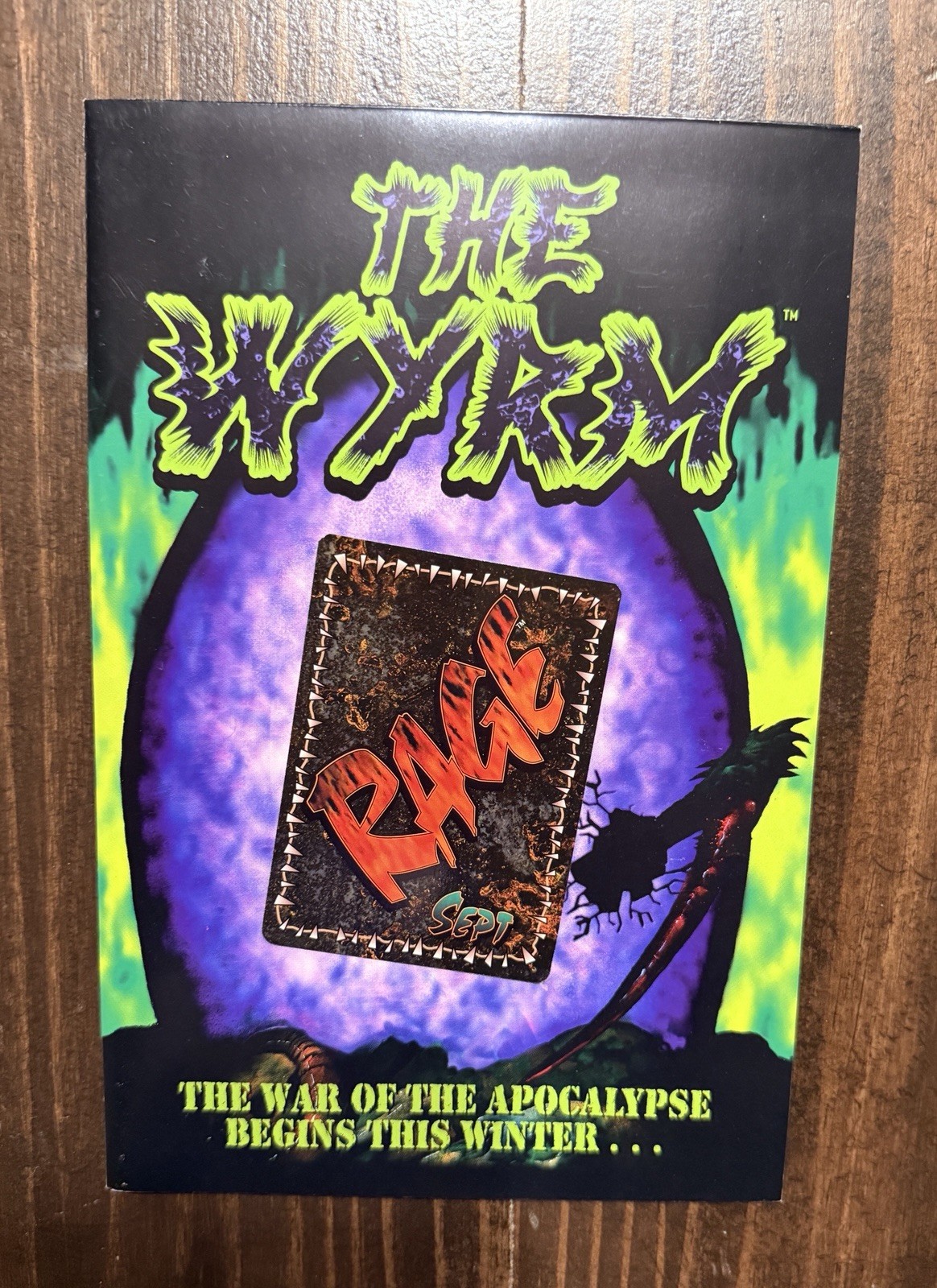 1995 The Wyrm Rage CCG Preview Packet Promo Card White Wolf Lot of 2 Pop-Up