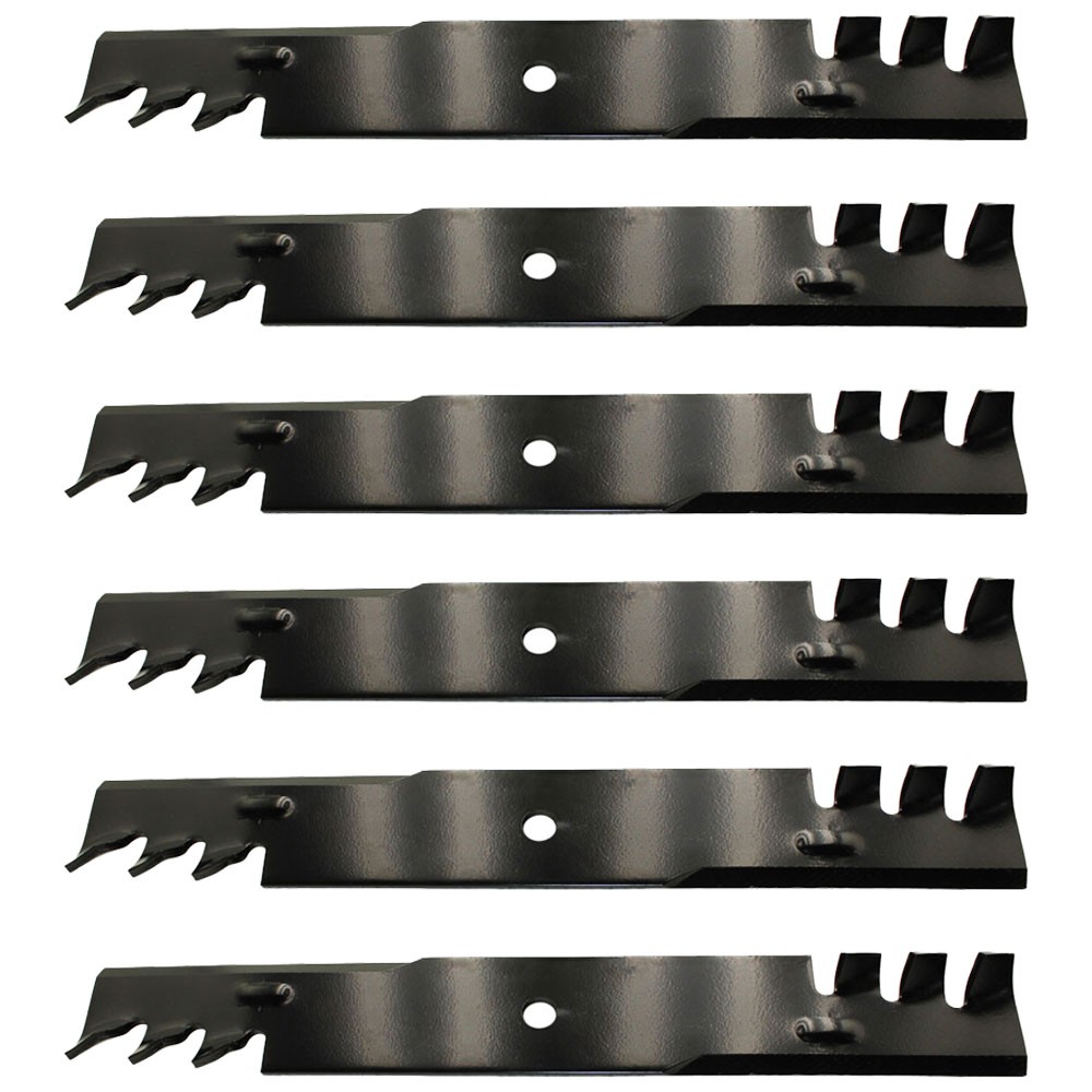 Set of (6) Mulching Blades Fits Hustler Lawn Mowers Requires (3) To Fit a 54\