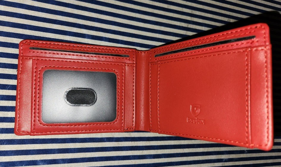 GSOIAX RFID wallet Carbon Fiber Black/Red