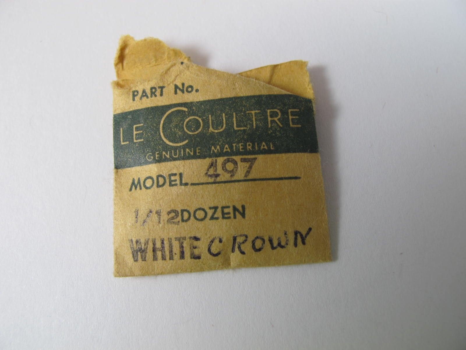 LECOULTRE FUTUREMATIC CALIBER 497 OLD STOCK WHITE CROWN IN THE PACKAGE