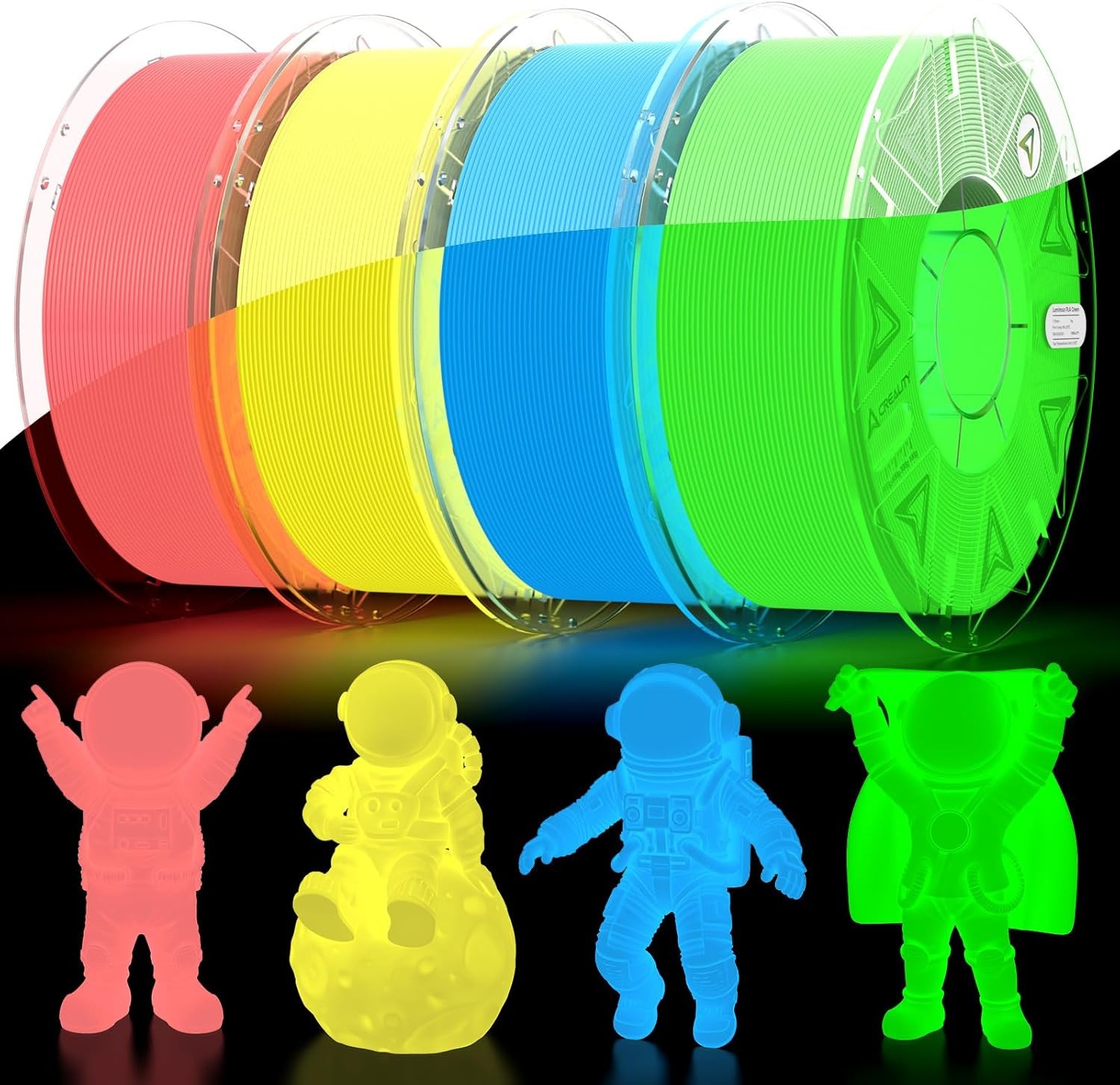 4KG Creality Hyper Luminous PLA 3D Printer Filament Glow in The Dark 1.75mm 1KG
