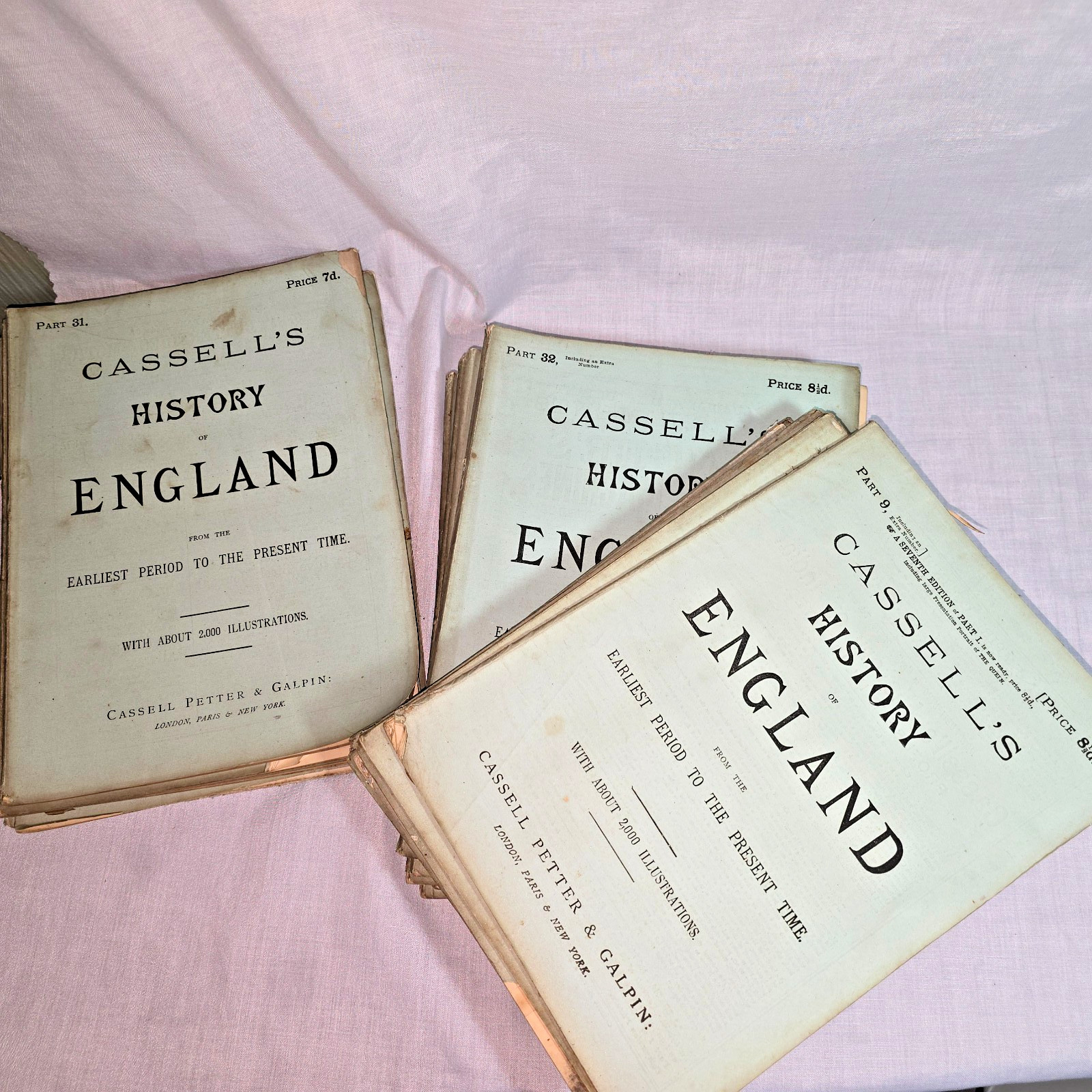 20 + antique books Cassell \'s history of England from 1865 great illustrations