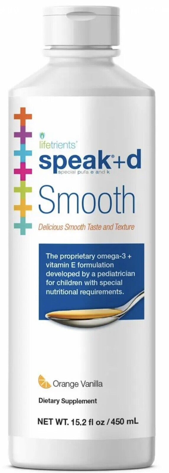 1 Bottle Lifetrients Speak+D Smooth Orange Vanilla 15.2 oz. Exp 7/2027 1 Bottle Lifetrients Speak+D Smooth Orange Vanilla 15.2 oz. Exp 7/2027