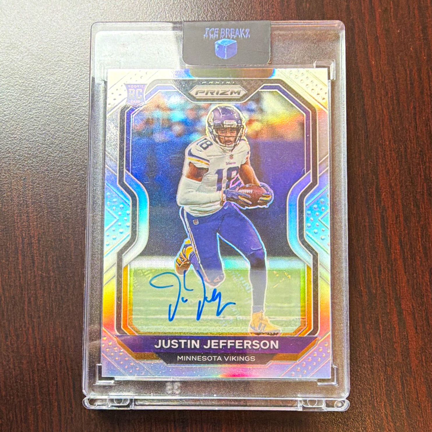 Panini 2020 Prizm Justin Jefferson Vikings #398 RC Silver Prizm Auto Panini 2020 Prizm Justin Jefferson Vikings #398 RC Silver Prizm Auto