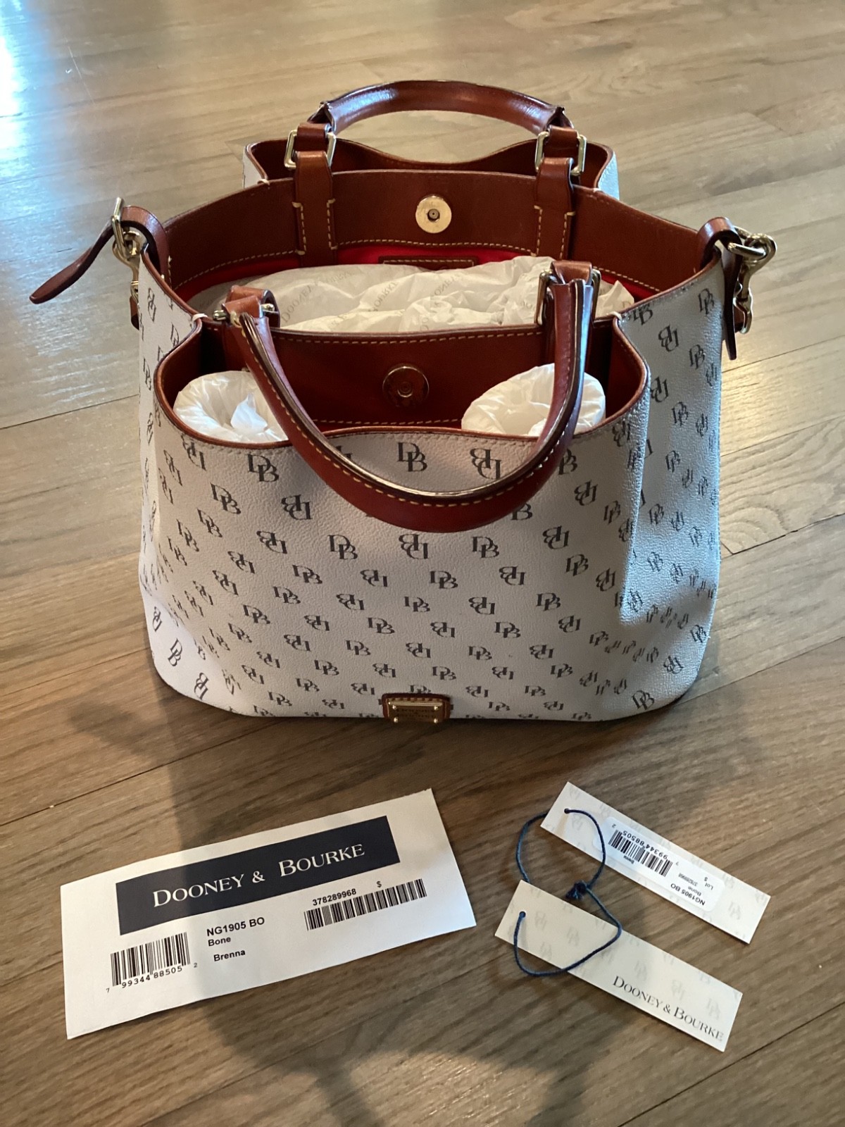 AUTHENTIC Dooney & Bourke Gretta Brenna Women\'s Satchel Bag Bone (NG1905BO) AUTHENTIC Dooney & Bourke Gretta Brenna Women\'s Satchel Bag Bone (NG1905BO)