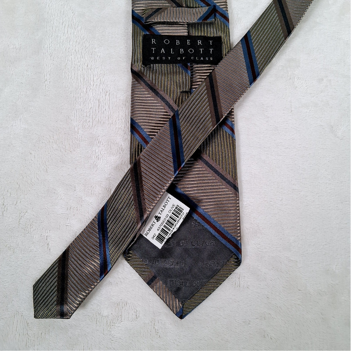 Robert Talbott Tie Best Of Class 100% Silk Hand Sewn Made USA Repp W58 1/2 3 1/2 Robert Talbott Tie Best Of Class 100% Silk Hand Sewn Made USA Repp W58 1/2 3 1/2