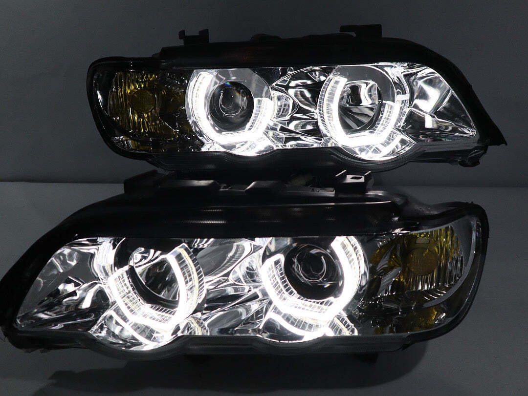 FOR 00-03 X5 CHROME 3D LED PROJECTOR HEADLIGHTS REPLACEMENT FOR 00-03 X5 CHROME 3D LED PROJECTOR HEADLIGHTS REPLACEMENT