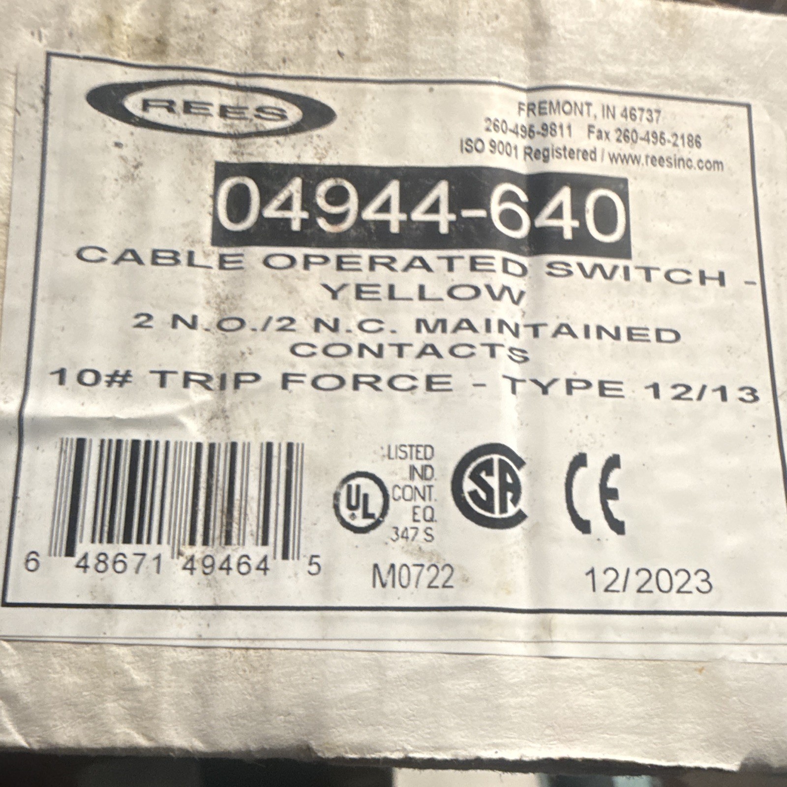REES 04944-640 CBL-OPER SFTY SW