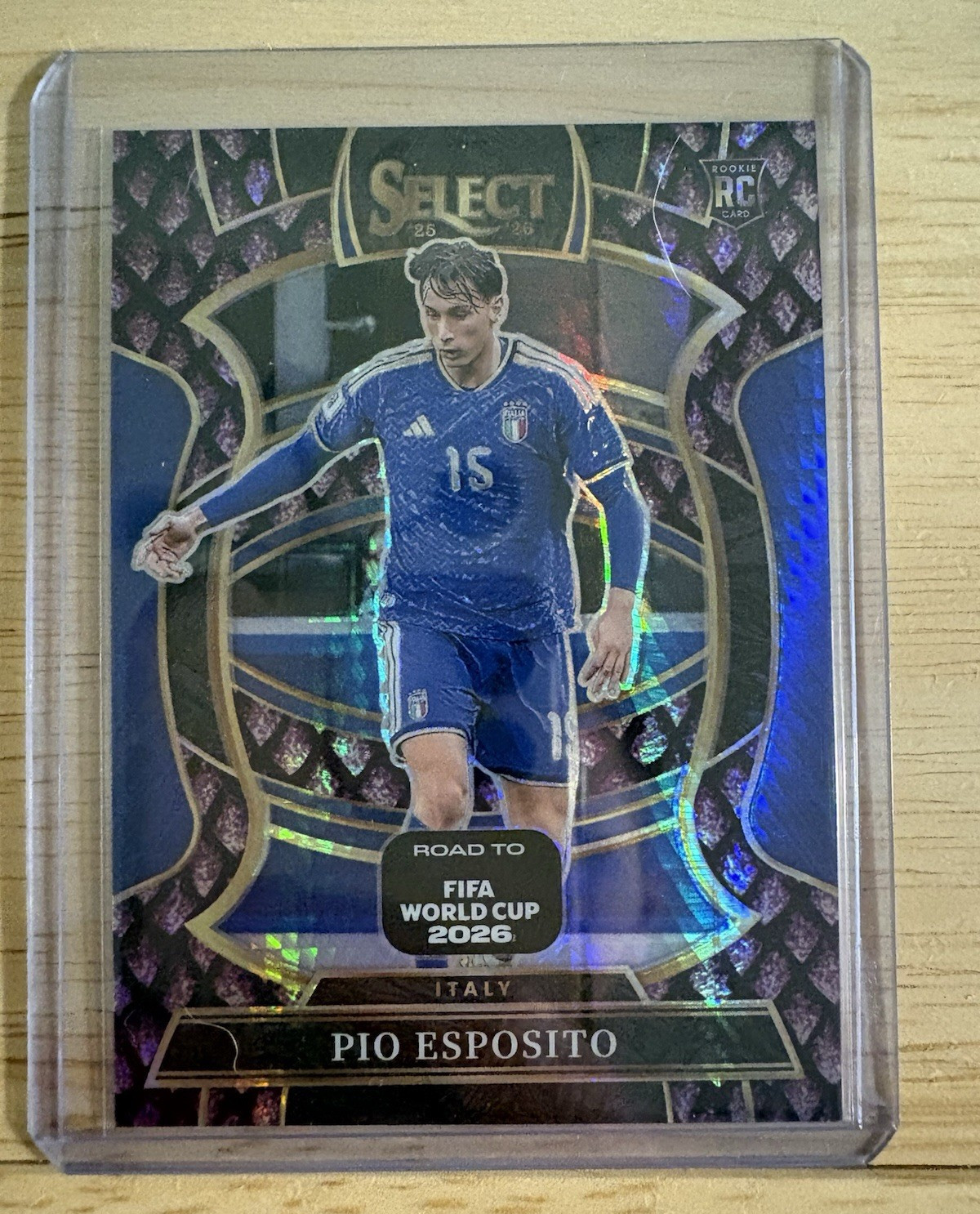 Panini 2025-26 Select FIFA WC Francesco Pio Esposito Purple Dragon Scale RC /49