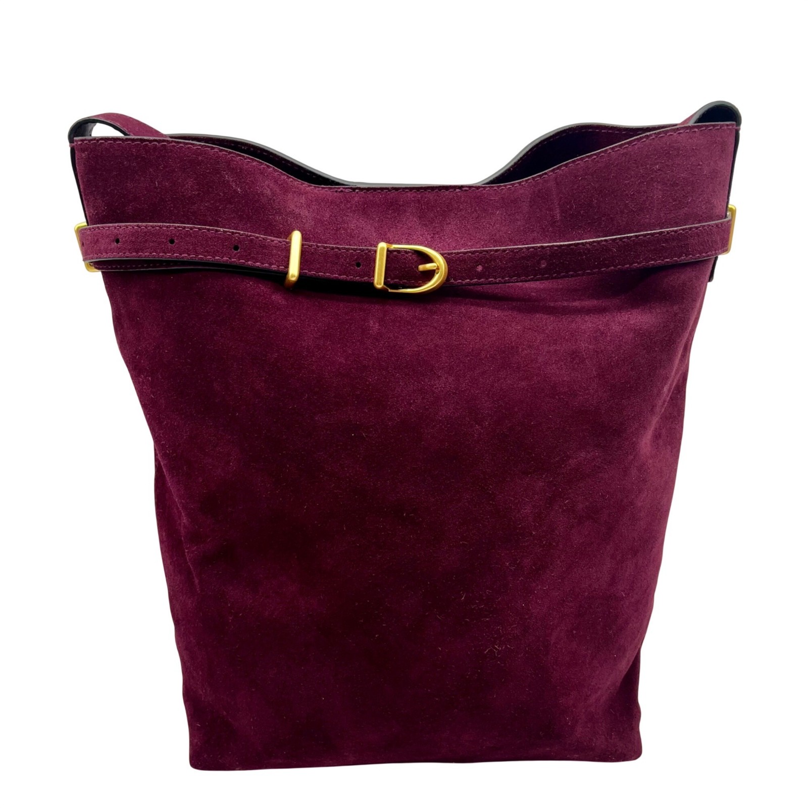 Madewell Red Belted Suede Satchel Bag