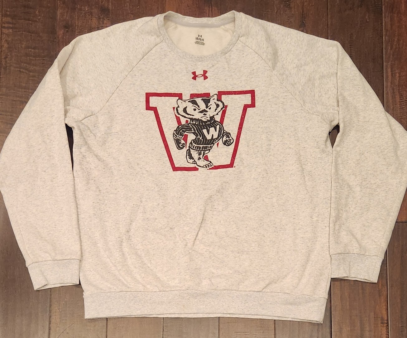 Wisconsin Badgers Under Armour Raglan Sweatshirt Men's Large