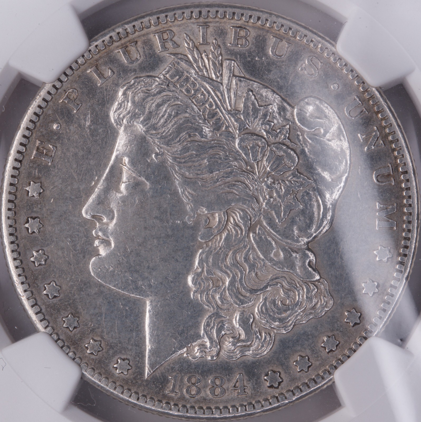 1884-S Morgan Silver Dollar AU Details Cleaned - Key Date 1884-S Morgan Silver Dollar AU Details Cleaned - Key Date