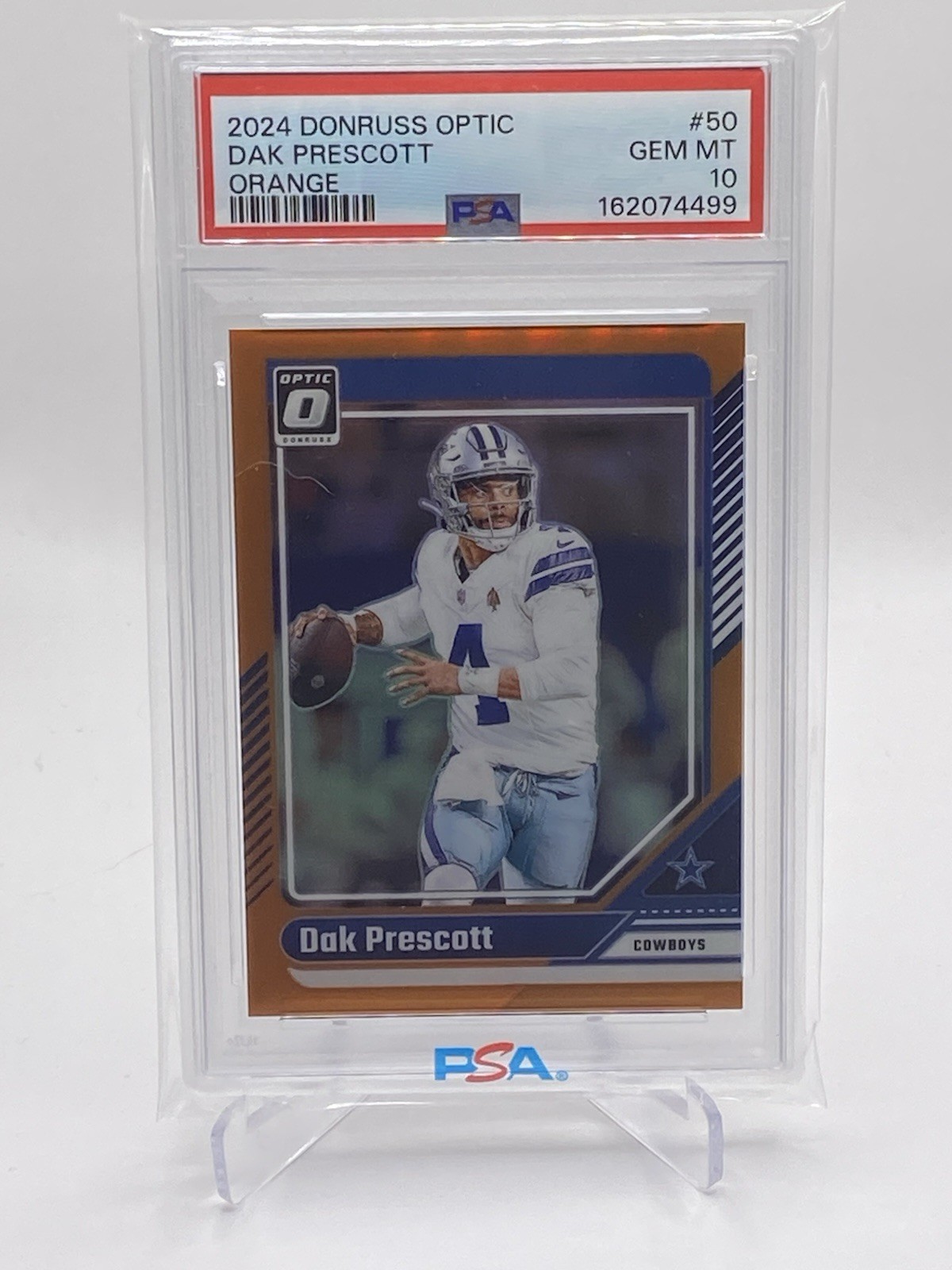 2024 Donruss Optic Football Dak Prescott Orange /249 PSA 10 Gem Mint