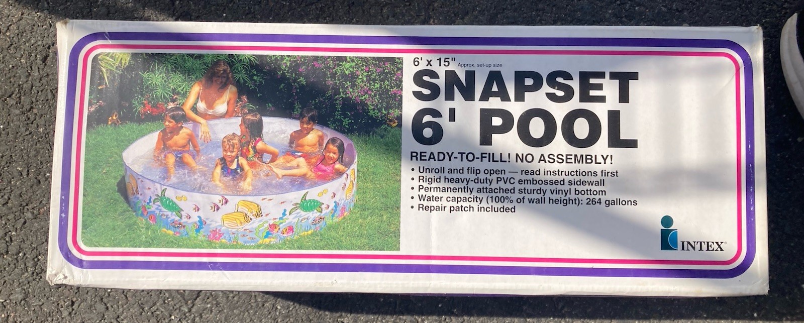 Vintage 90s Intex Wet Set #58461-POOL 6’ x 15”Snap Set Ready To Fill -New In Box
