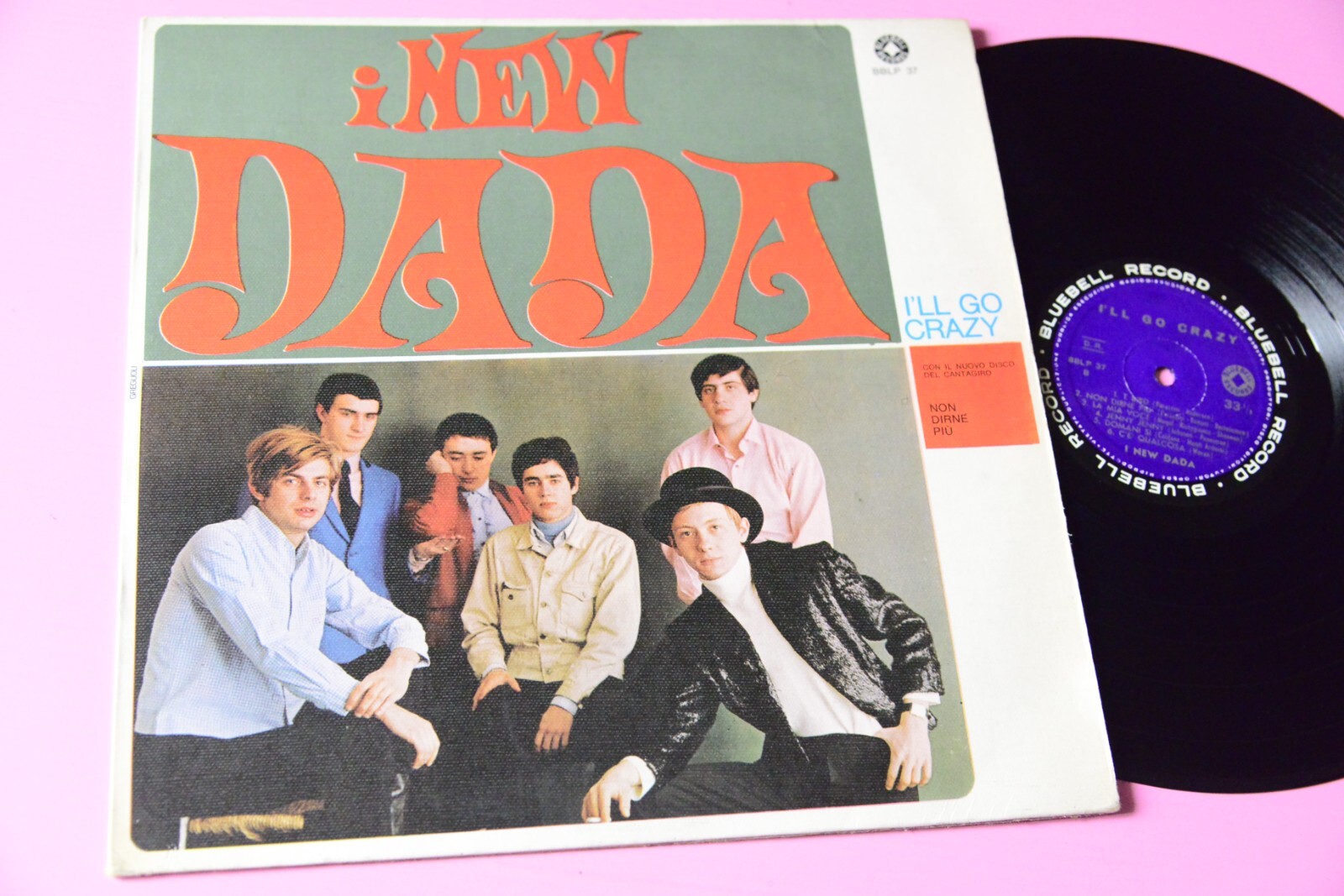 NEW DADA LP I\'LL GO CRAZY ORIG ITALY 1966 EX+ TOP TEXTURED COVER