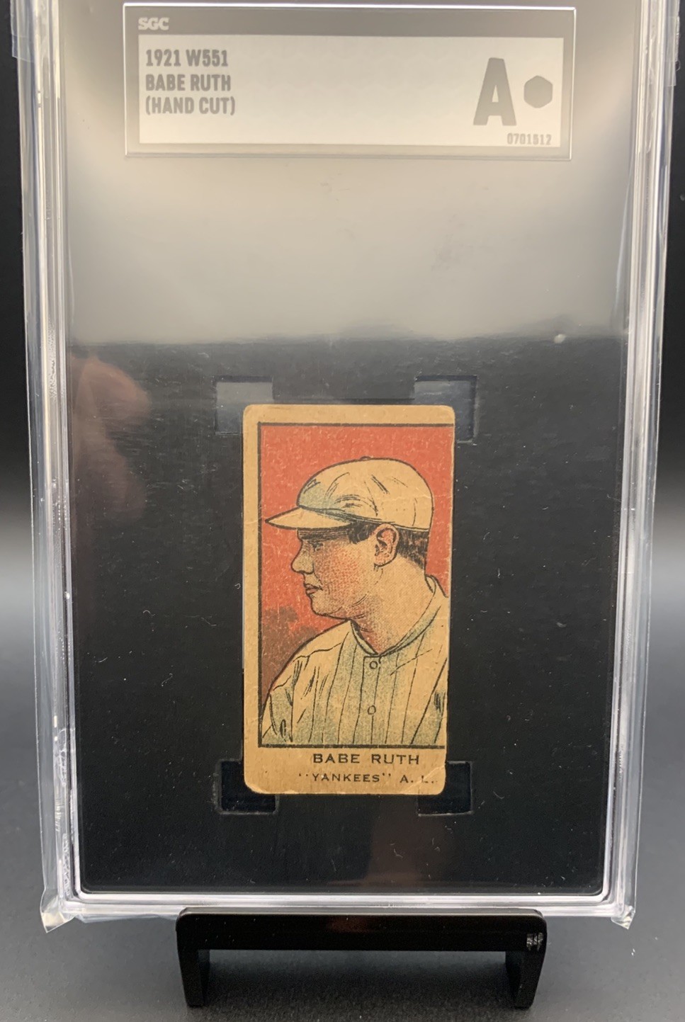 1921 W551 Babe Ruth Hand Cut SGC Authentic 