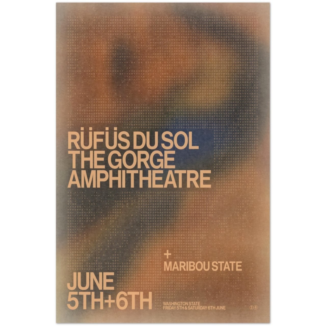 Rufus Du Sol The Gorge Amphitheatre June 5-6 Poster