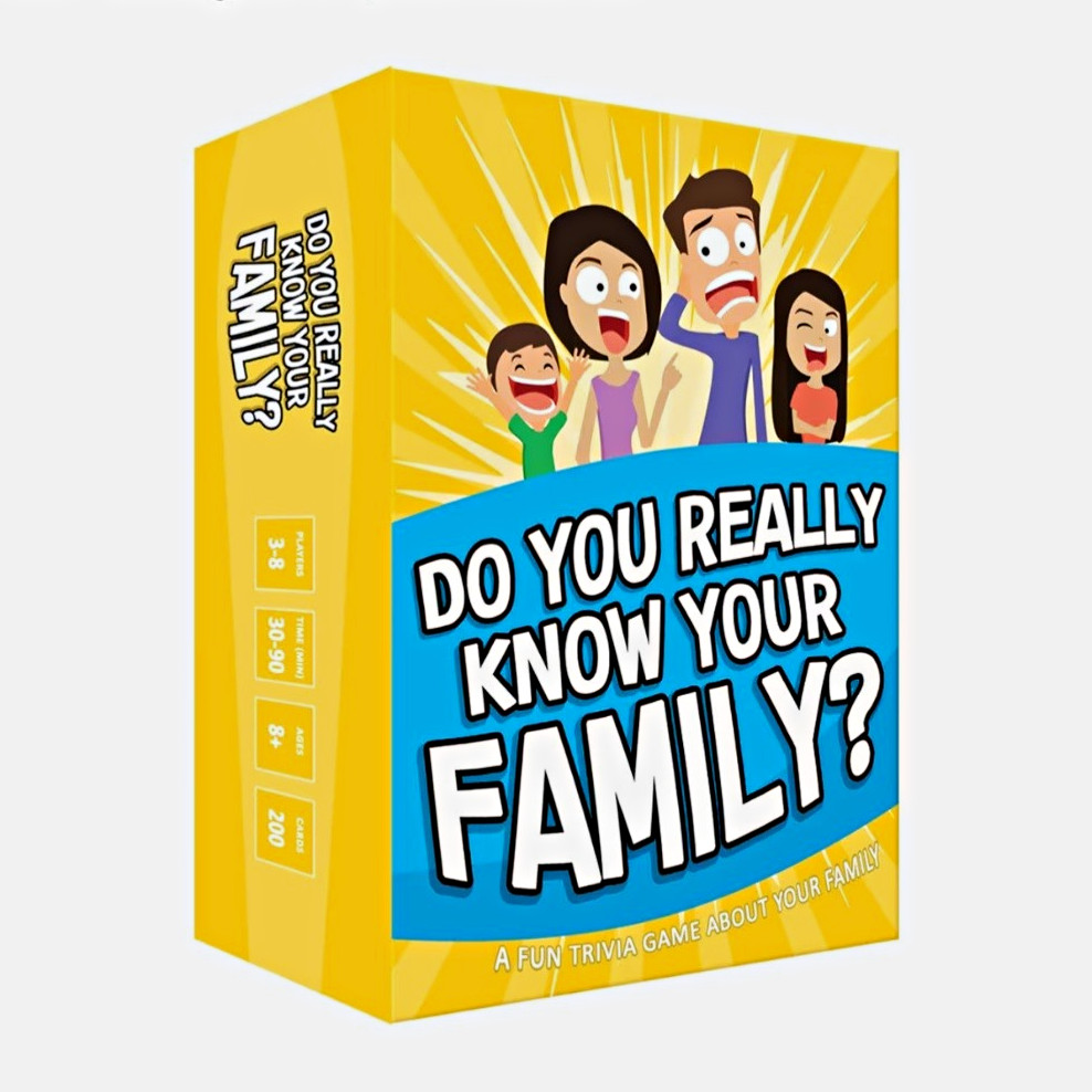 Do You Really Know Your Family? Trivia Card Game, Complete, 3-8 Players, 8-11