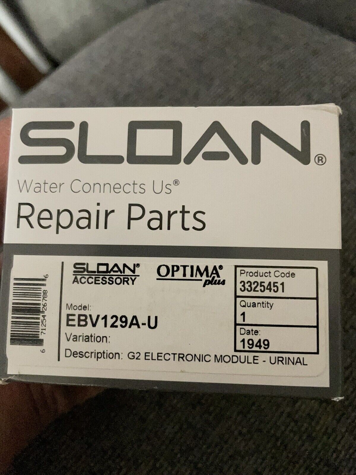 Sloan EBV-129-A-U G2, Urinal Electronic Control Module 0.5 gpf, 1.0 gpf