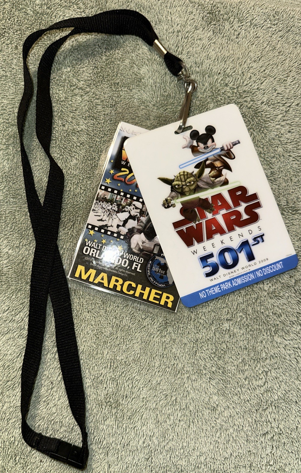 Vtg 2009/10 WDW Star Wars Weekends 501st Lanyard & Tags Marcher Tag Vtg 2009/10 WDW Star Wars Weekends 501st Lanyard & Tags Marcher Tag