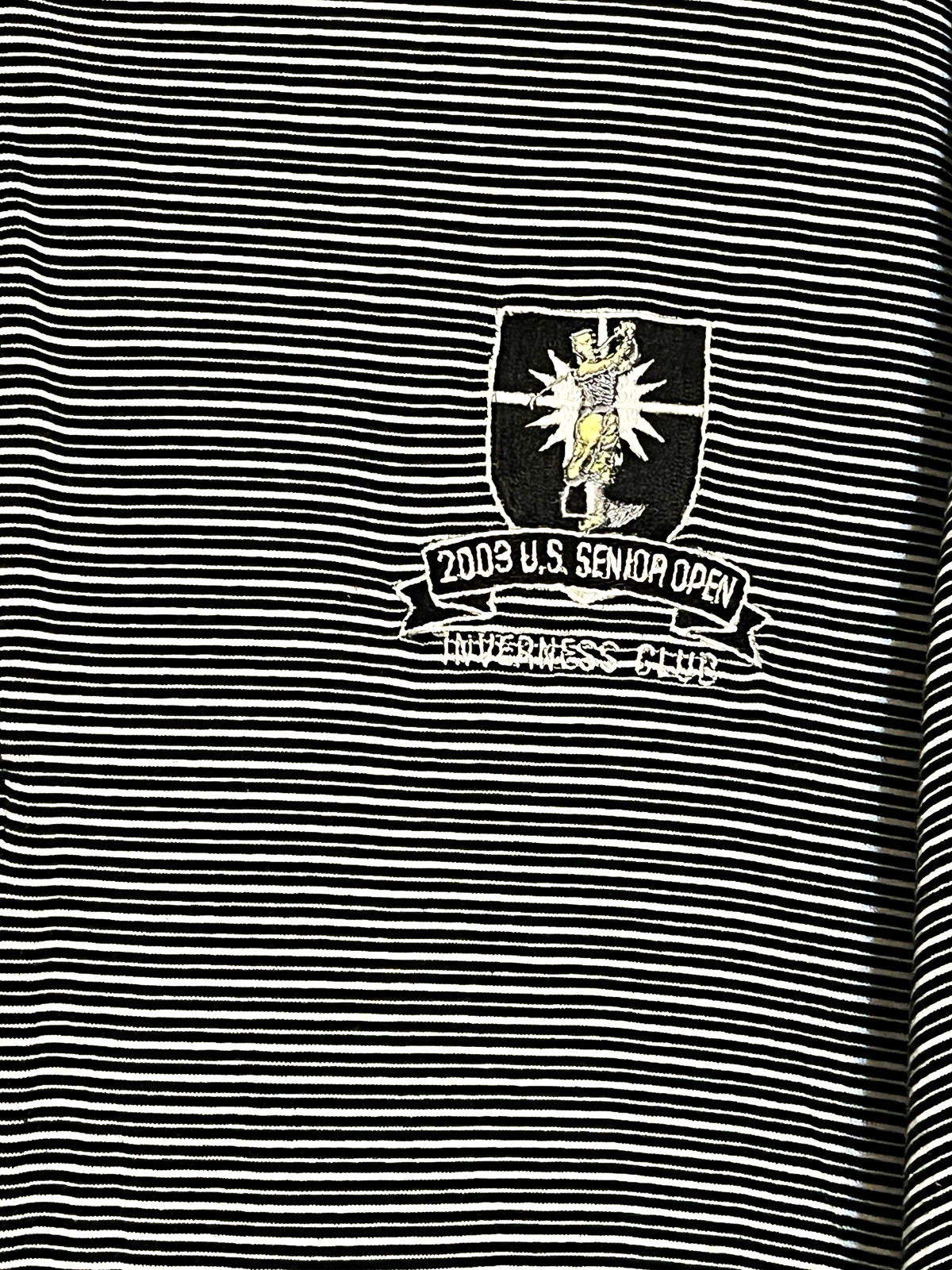 Vintage 2003 US Senior Open Inverness Club Golf Polo Shirt Izod Mens XXL Black