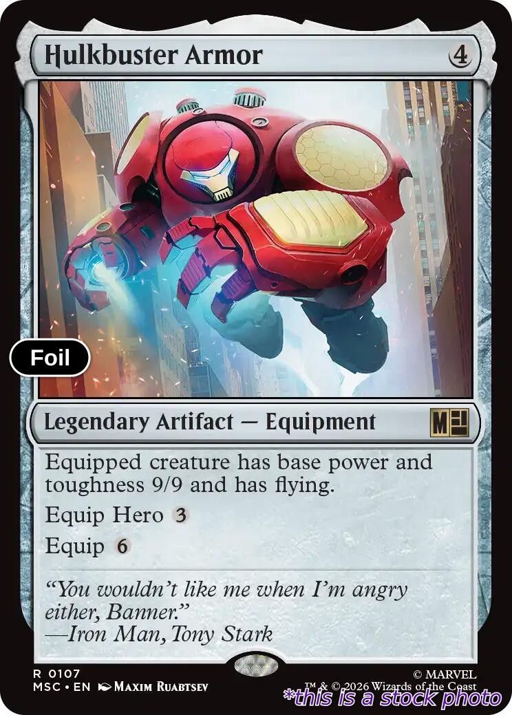 Hulkbuster Armor (Surge Foil) #107 MSC NM Foil Magic Hulkbuster Armor (Surge Foil) #107 MSC NM Foil Magic