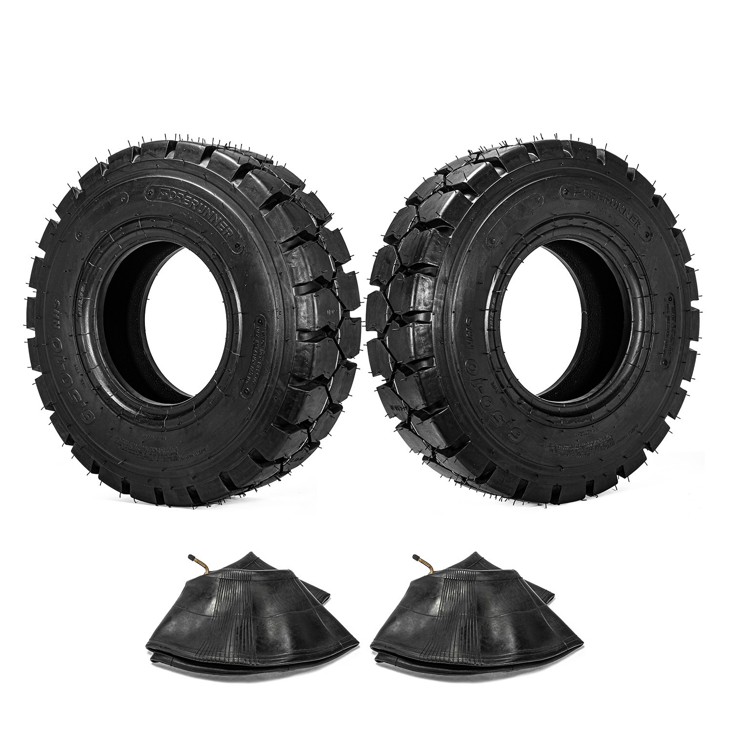 2X forklift tires 6.50-10 with Tube and Flap 6.50X10 Tires 12 PLY 650/10