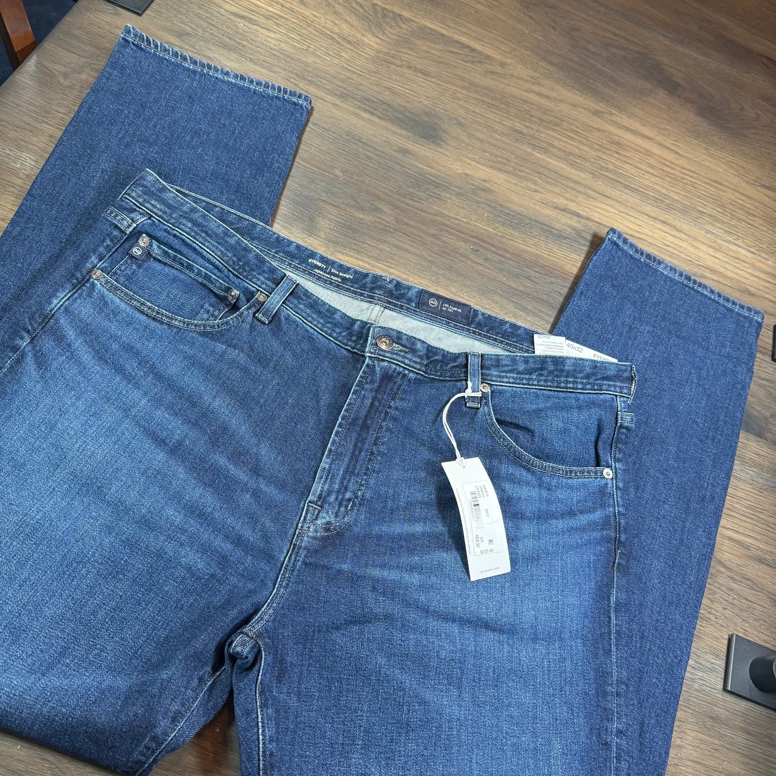 AG Adriano Goldschmied Everett Slim Straight Jeans Men 40x32 Dark Wash NWT AG Adriano Goldschmied Everett Slim Straight Jeans Men 40x32 Dark Wash NWT
