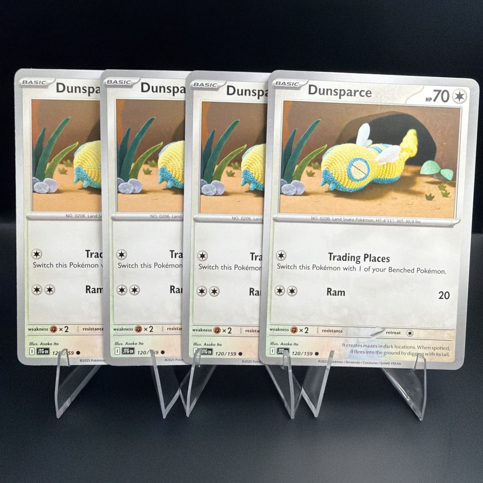 Dunsparce 120/159 x4 Playset 4x - Pokemon S&V Journey Together JTG - 4 Card Set