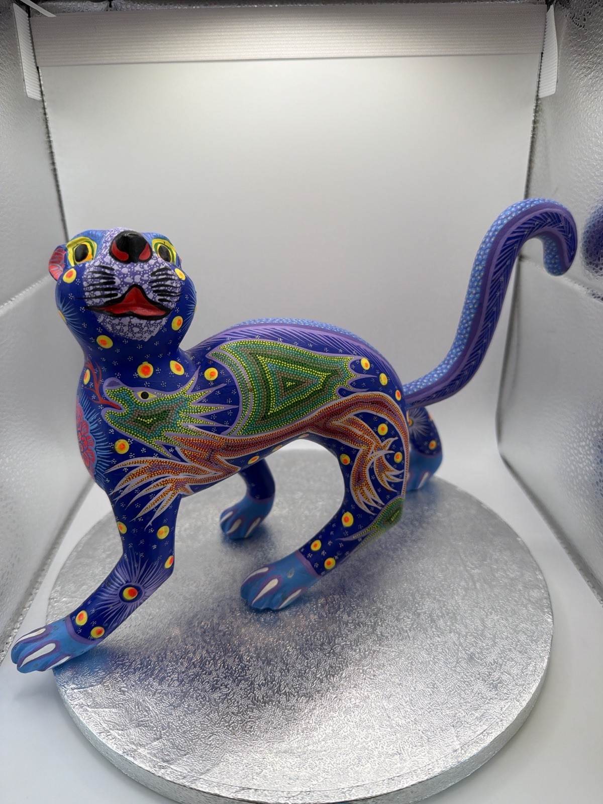 Signed Oaxacan Alebrije Feline– Aurora Sosa Sosa – San Martín Tilcajete –Oaxaca