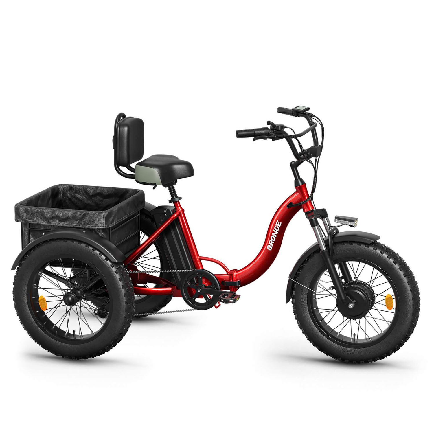 Electric Trike for Adults 1200W Peak 36V 20AH Folding Ebike 75Miles 20\