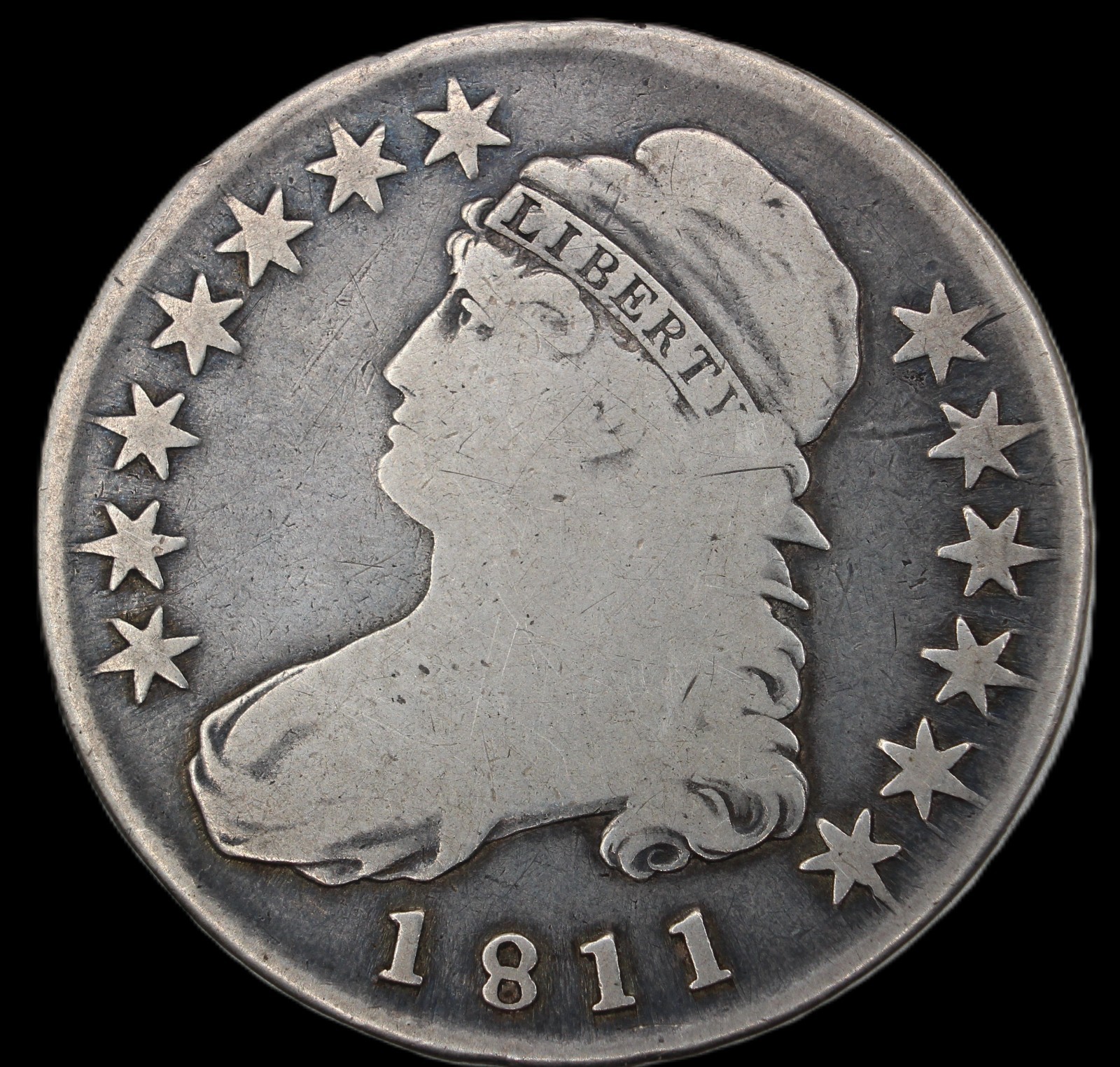 1811 capped bust half dollar- LARGE DATE - CHOICE VF / - SMH-489 1811 capped bust half dollar- LARGE DATE - CHOICE VF / - SMH-489