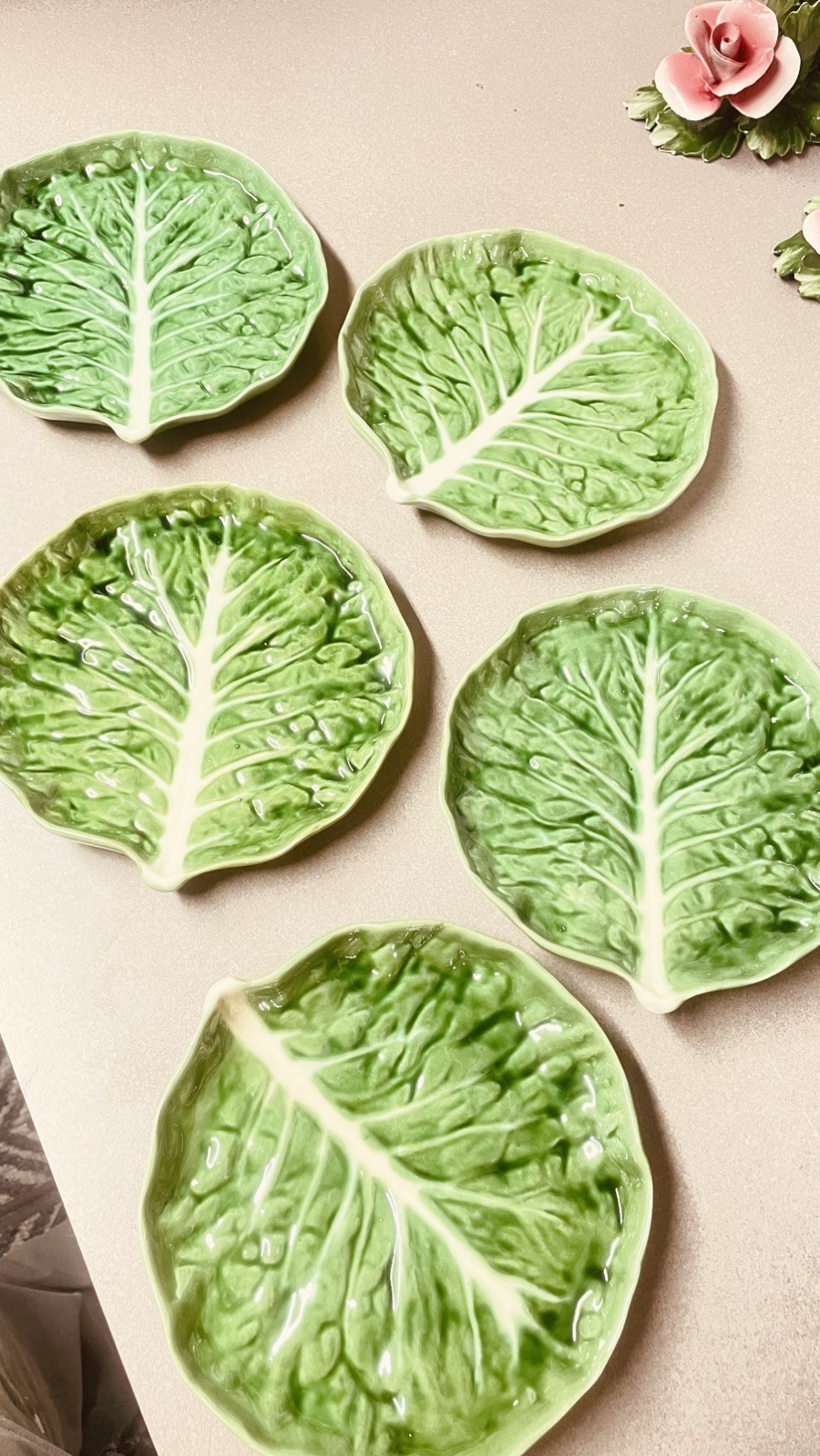 Lot Of 5Bordallo Pinheiro (Portugal) Cabbage Leaf 7.5” Salad/Dessert Plate VTG Lot Of 5Bordallo Pinheiro (Portugal) Cabbage Leaf 7.5” Salad/Dessert Plate VTG