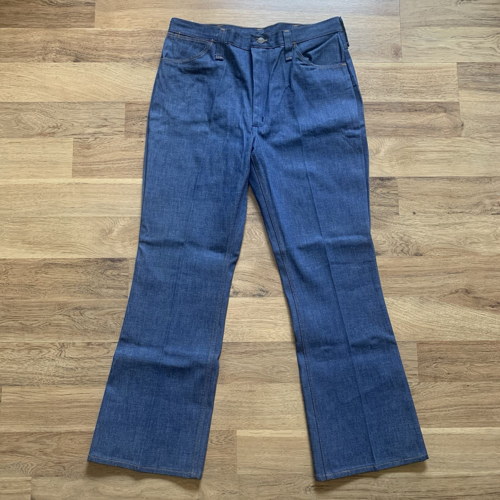 RARE 1970s Deadstock Wrangler Bootcut/Flare Jeans Mens 36x30 Made in USA Cowboy