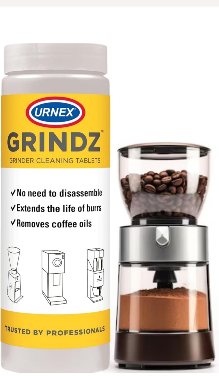 Grindz Professional Coffee Grinder Cleaning Tablets  Sealed .