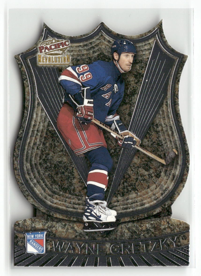 1998-99 Pacific Revolution NHL Icons Die-Cut Shield Wayne Gretzky #8 1:121 packs