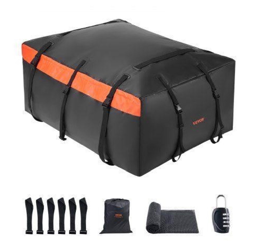 Car Rooftop Cargo Carrier Bag, 20 Cubic Feet Roof Cargo Carrier, 6 Door Hook