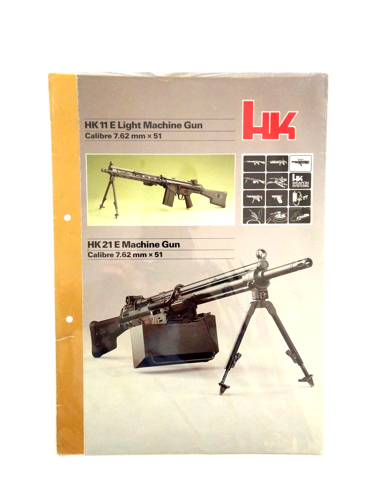 HK MODELS HK 11E/21E MILITARY/LE FACTORY ORIGINAL SALES BROCHURE BEAUTIFUL
