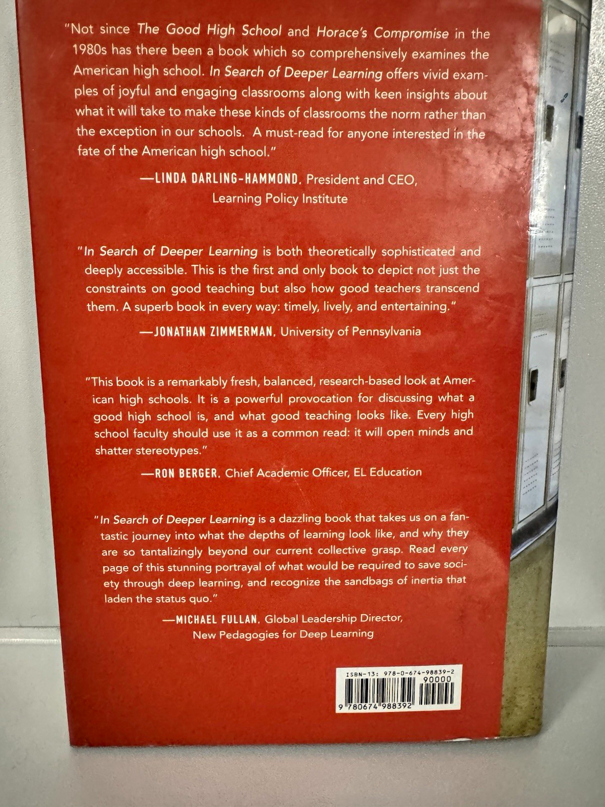 In Search of Deeper Learning - Jal Mehta & Sarah Fine (2019) PB Hard cover