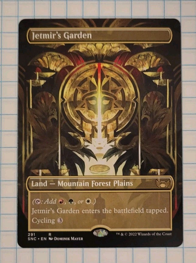 MTG - Jetmir\'s Garden (Borderless) Streets of New Capenna Regular 291 R SNC MTG - Jetmir\'s Garden (Borderless) Streets of New Capenna Regular 291 R SNC